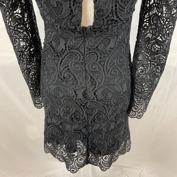 Maeve by Anthropologie Dress US 0 Black Lace Overlay Long Sleeve New NWT - Picture 11 of 13